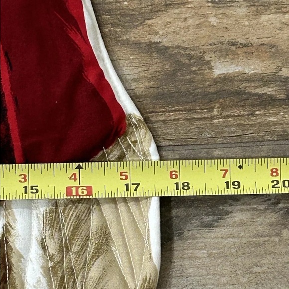 Vintage Hand Quilted Fabric c Santa Clause Wall Door Hanging Christmas  Decor - Picture 7 of 9